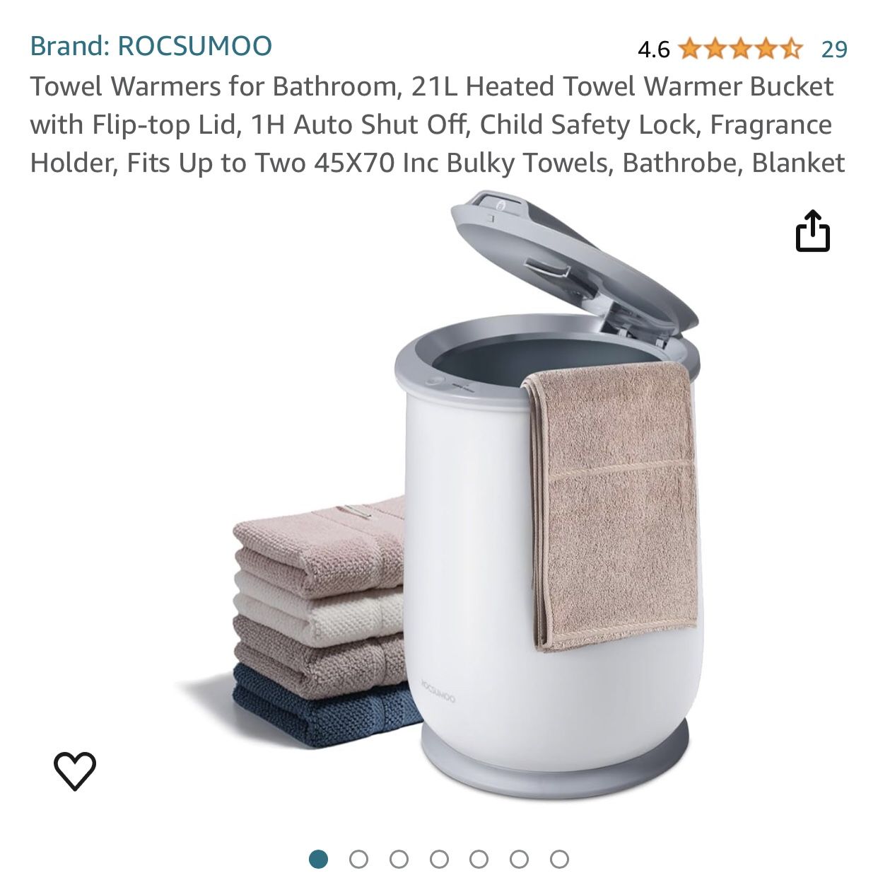 20L Rocsumoo Bathroom Towel Heater