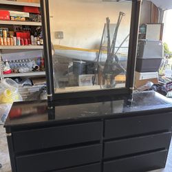 Old Dresser and Mirror