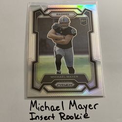 Michael Mayer Las Vegas Raiders TE Prizm Short Print Insert Rookie Card. 