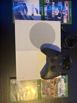 Xbox One S 1TB Console Bundle with Controller & 4 Games - Clean & Tested