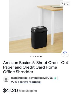 Basics 6-Sheet Cross-Cut Paper and Credit Card Home Office