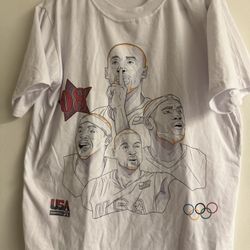 USA Basketball Redeem Team Beijing 2008 Olympics White Shirt S/M NBA Collectors