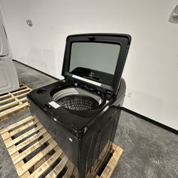 Samsung WA55CG7100AV 5.5 cu ft Smart Top Load Washer – Brushed Black 