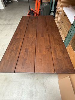 Dark Wood Trestle Dining Table