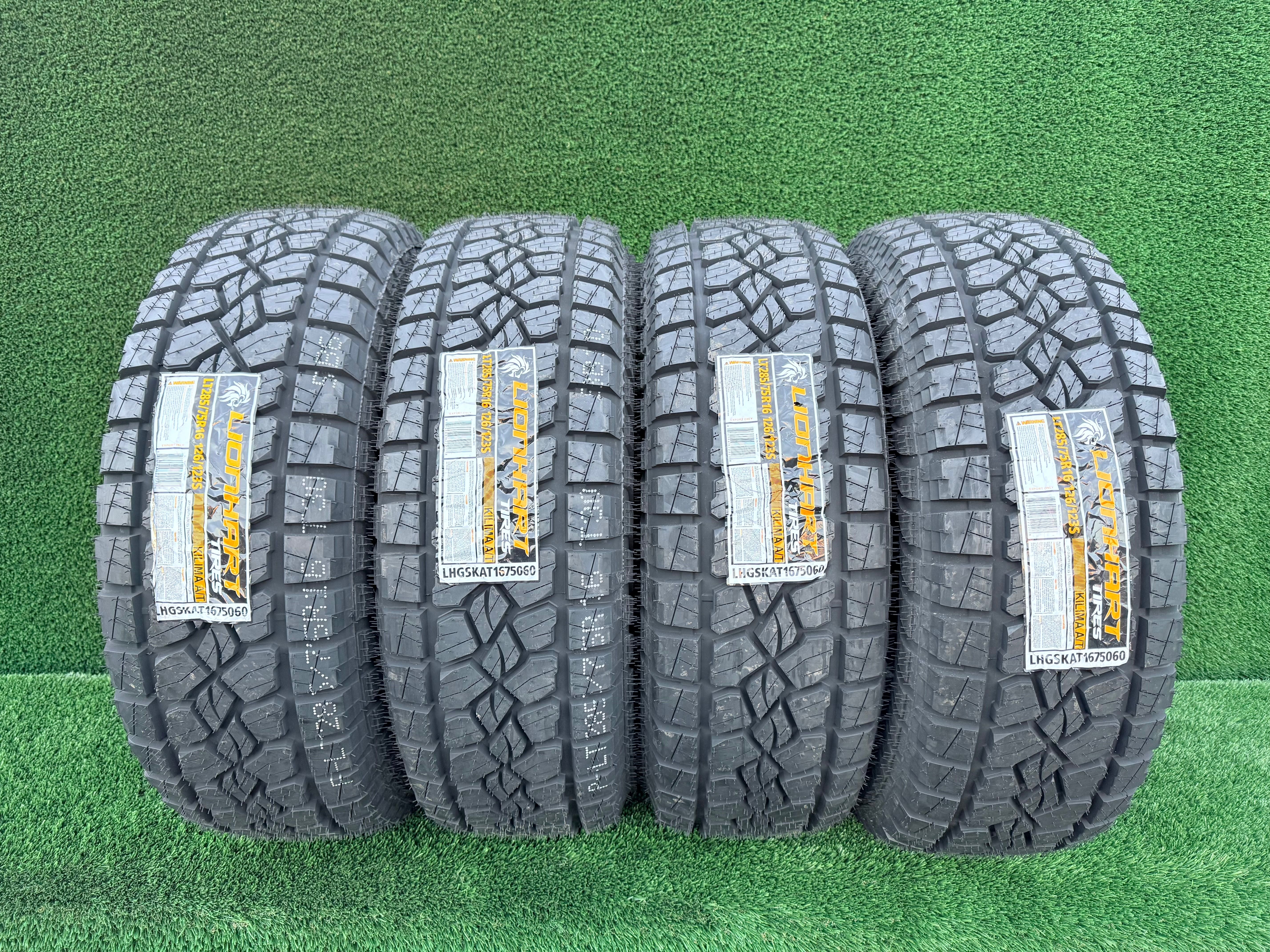 New LT285/75/16 Lionhart Kilima A/T Tires