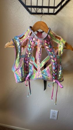 CLUB EXX Two Pieced Cotton Candy Rave Set