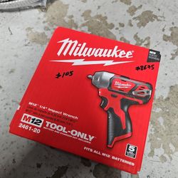 Milwaukee
M12 12V Lithium-Ion Cordless 1/4 in. Impact Wrench (Tool-Only)