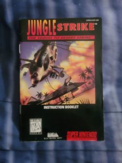 Jungle Strike Instruction Manual SNES