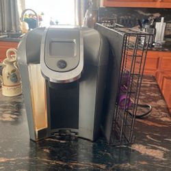 Keurig With Pod Rack