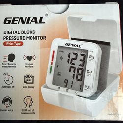 8-in-1 wrist blood pressure monitor large LED display