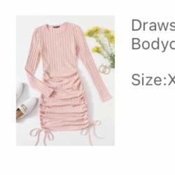 Pink Ruched Dress Bodycon Style See My Listings 