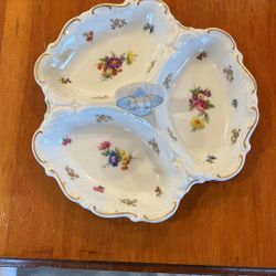 Vintage Porcelain Divided Serving Dish