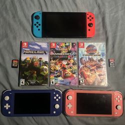 Nintendo switches + games