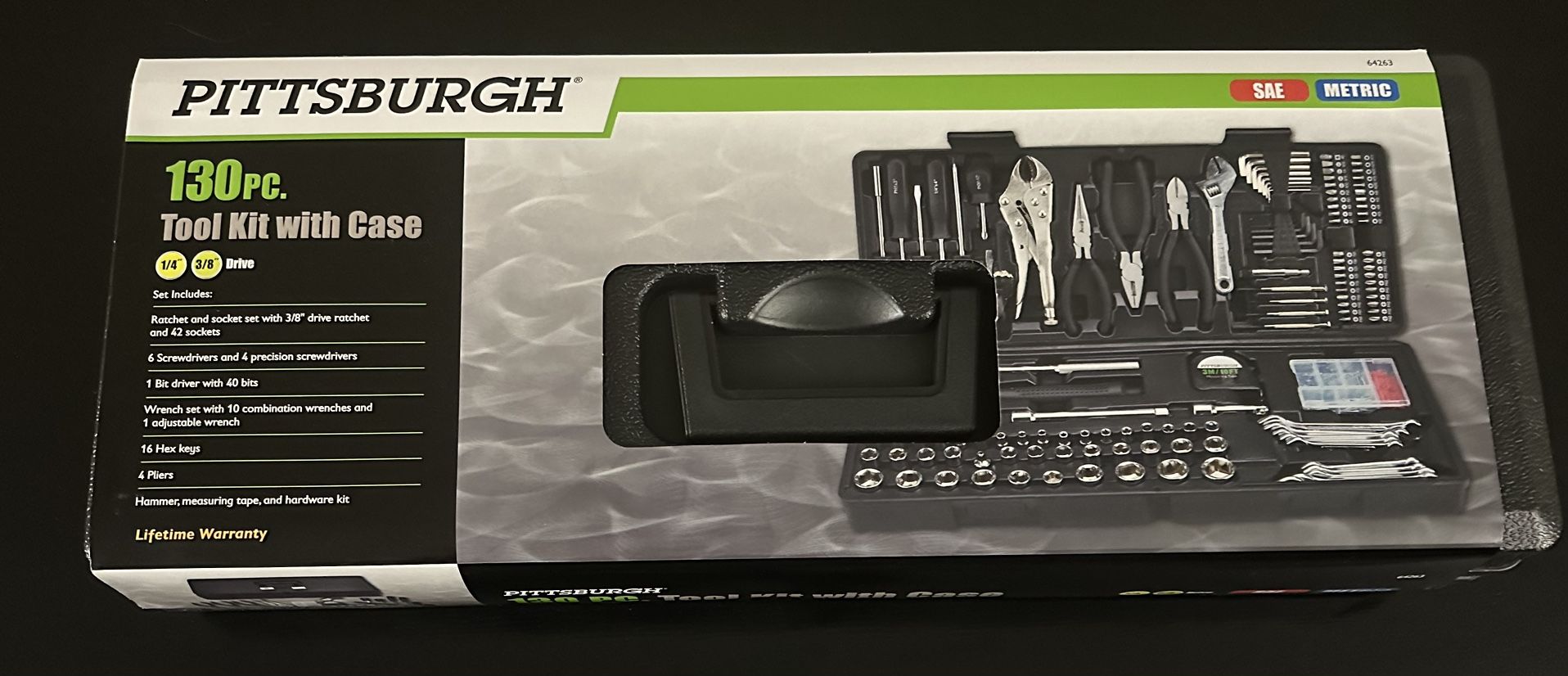 Pittsburgh 130 Pc. Tool Kit With Case