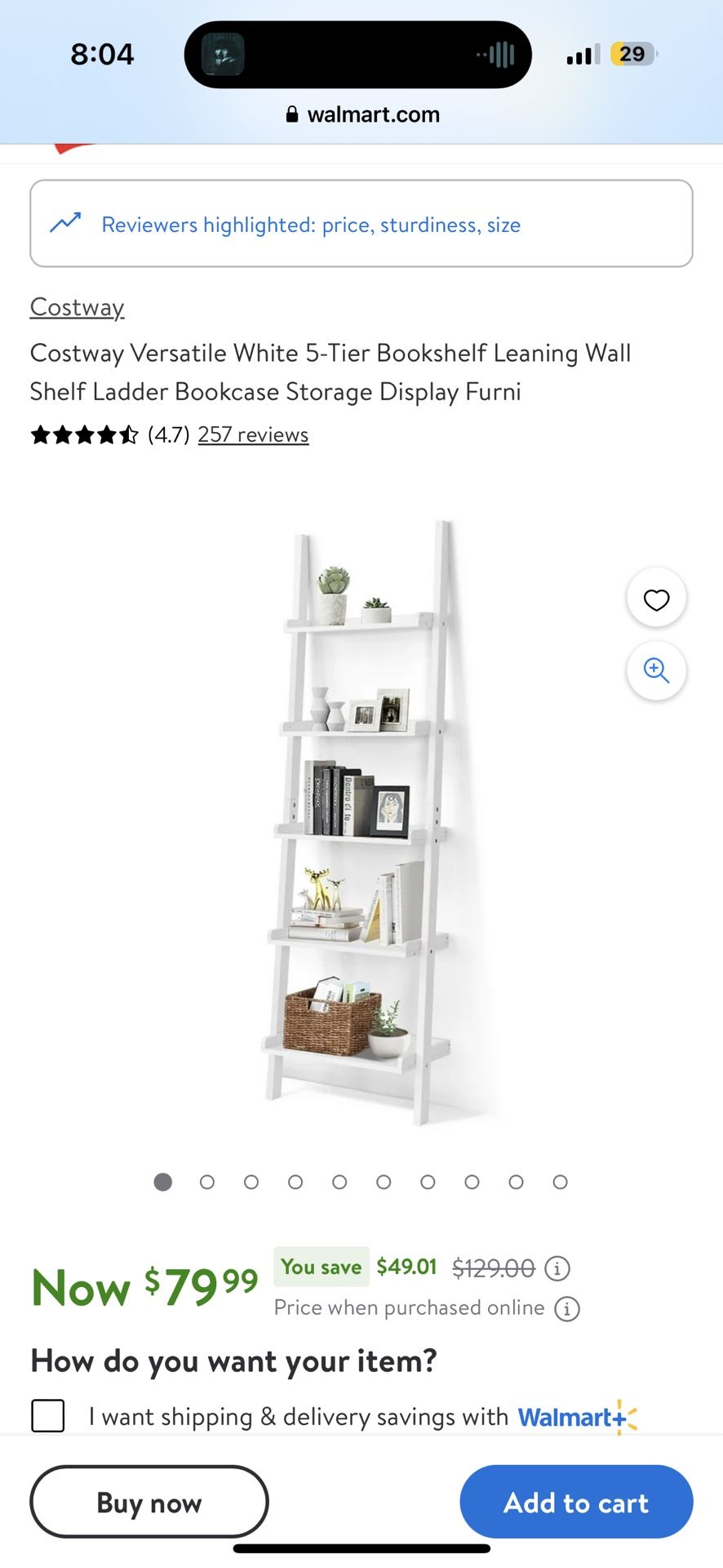 ladder shelves