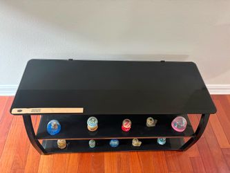 Black Glass TV Stand / Media Console – Excellent Condition – $40 OBO