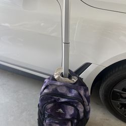 high sierra blue rolling backpack 21x15x10inch adjustable handle