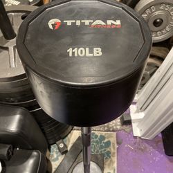 Titan Fitness 110lb Fixed Straight Barbell 