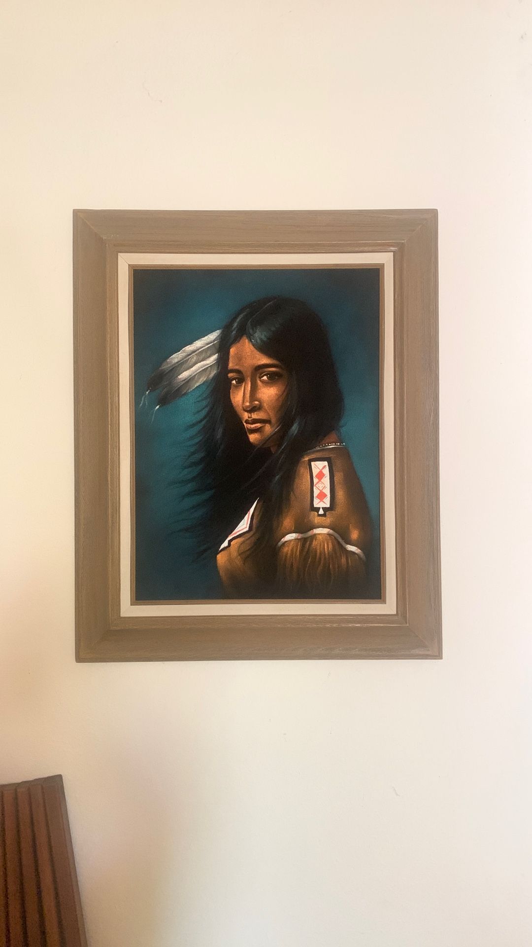 Native American Woman Painting