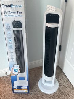 WiFi Tower Fan With Control 38” (New)