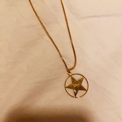 christian dior vintage star pendant necklace