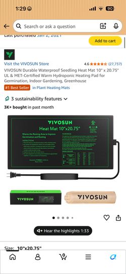 Vivosun heating mat