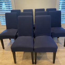 10 Dinning Chairs Set With Covers