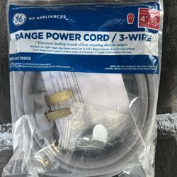 4’-3 Wire Range Powercord- New