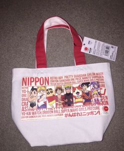 Tokyo Olympic & Paralympic JOC Official Anime Character Tote Bag Pouch New