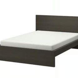 Black Queen Wood Malm Bed