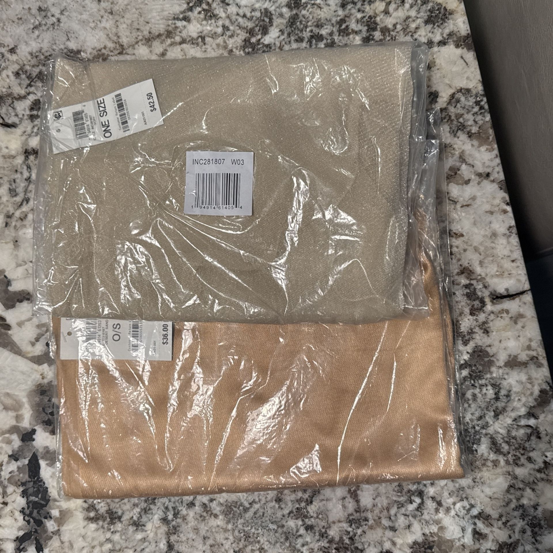 New Metallic Gold and Beige Shawls - Elegant Wraps