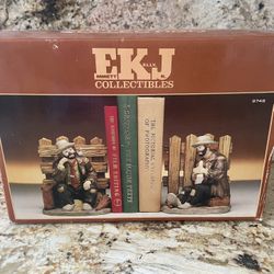 Emmett Kelly Jr.  Sitting Clowns Book Ends by  Flambro 