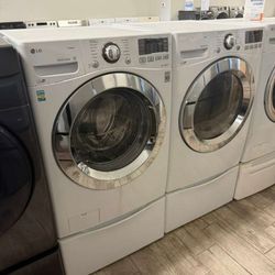 LG frontload washer and dryer set electric with warranty
