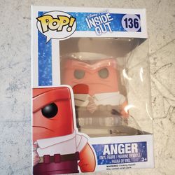 Rare Funko Pop! Disney Inside Out: Anger #136 Figure
