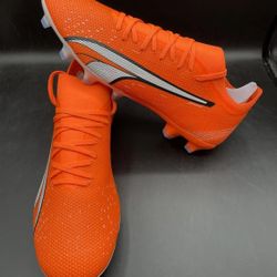New Puma Ultra Match FG Soccer Cleats Shoes Mens Size 11 Orange White 