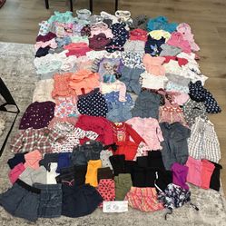 12 Month Baby Girl Wardrobe Bundle (111 Pieces)