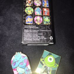 Loungefly Disney Pixar Character Stained Glass Portrait blind box pin .(2)