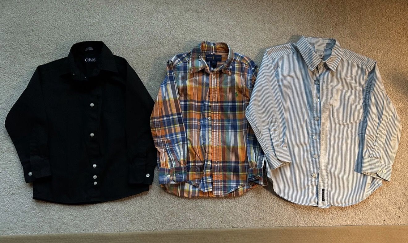 3 shirts, boy shirts, 5T