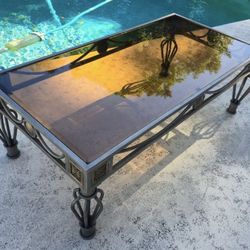 Glass Coffee Table, And Matching End Table