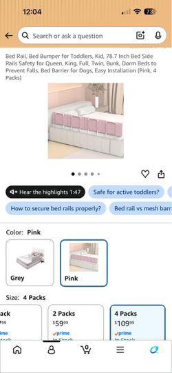 Baby bed rails