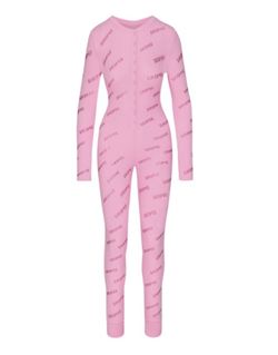Skims Rhinestone Logo Pointelle Onesie