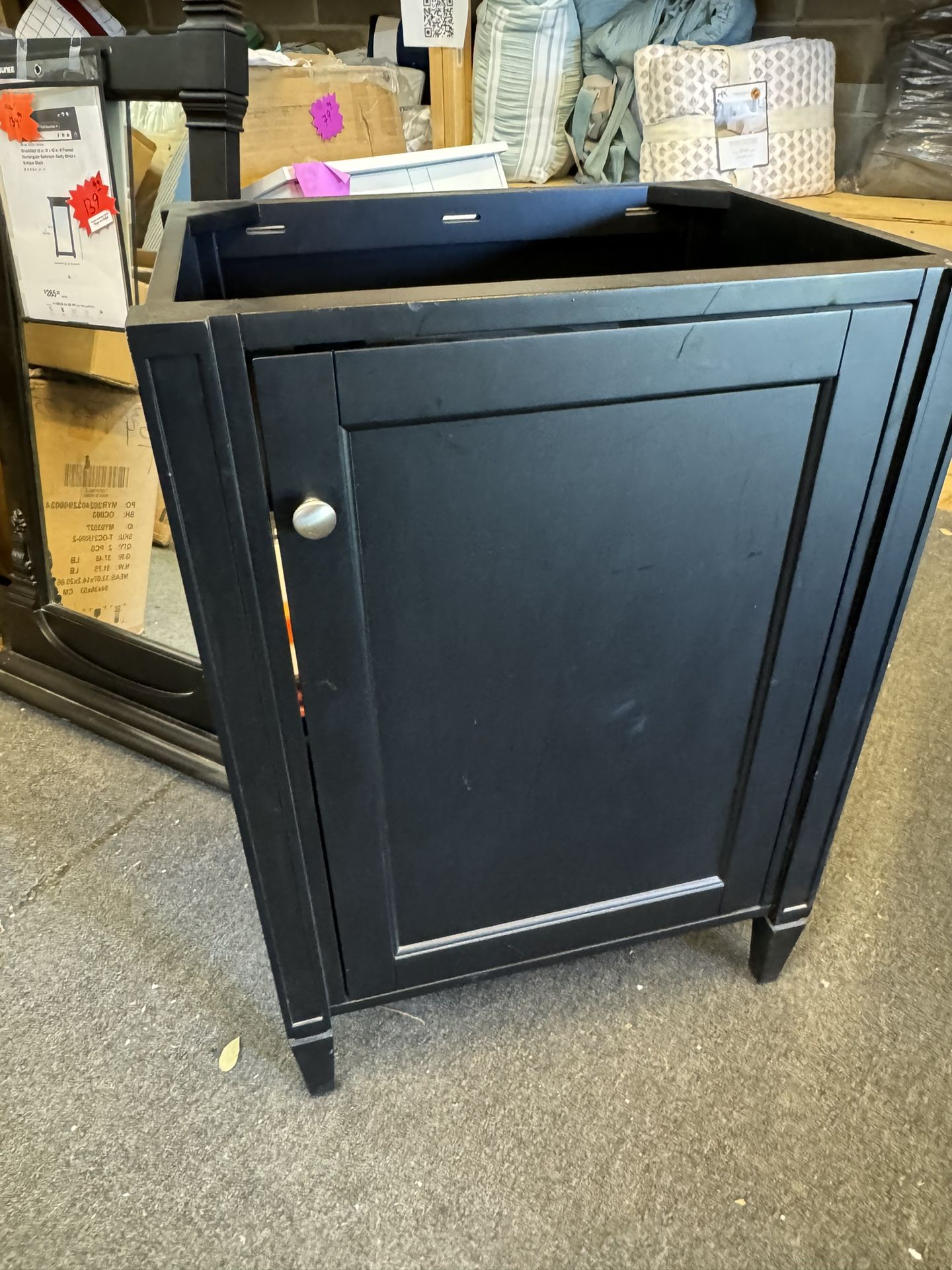 24 Inch Bathroom Vanity No Sink Black New