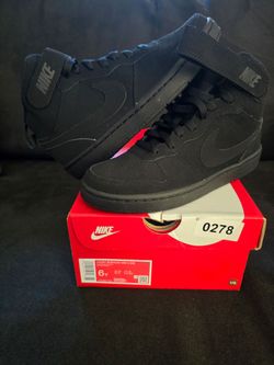 Nike Court Borough Mid 2 black sneakers size US 6Y