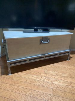 Storage Trunk on Metal Stand