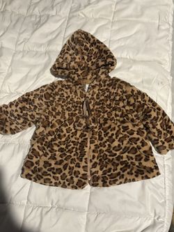 Leopard Print Fur Coat Size 18 Months