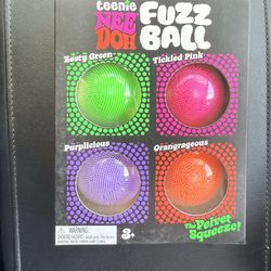 Teenie NeeDoh Fuzz Ball 4-Pack Stress Sensory Fidget Toy Schylling Zesty Green