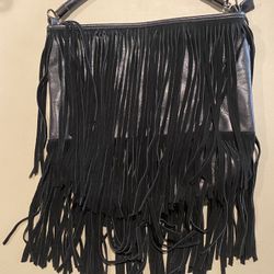 Moda Luxe Black Leather Handbag Purse – Women’s Shoulder Bag, Great Condition