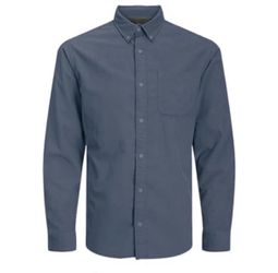 New Men's Size Large Classic Blue Button Down Dress Shirt