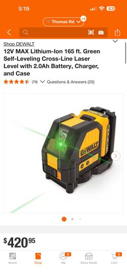 Dewalt Green Cross Laser 12v