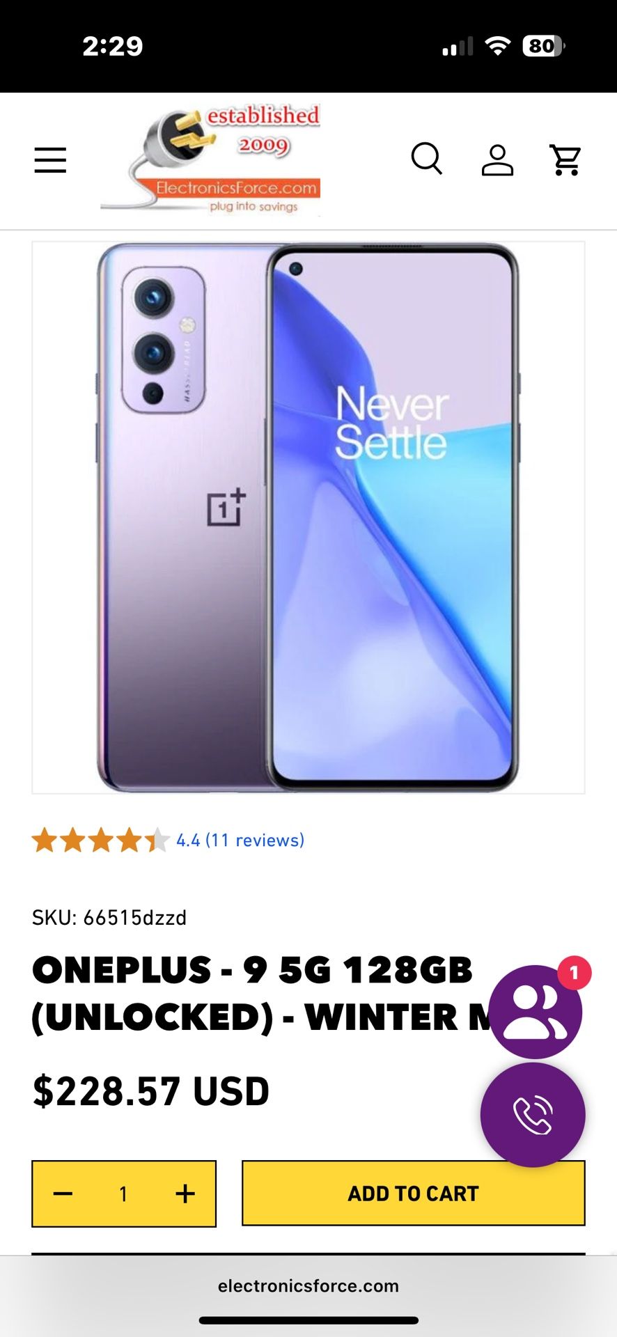 Oneplus-9 5G 128GB Phone